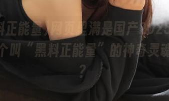 网页里满是国产2025，竟还有个叫“黑料正能量”的神奇灵魂伴侣？